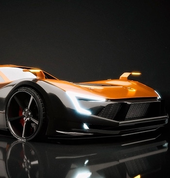 carro render cinema 4d