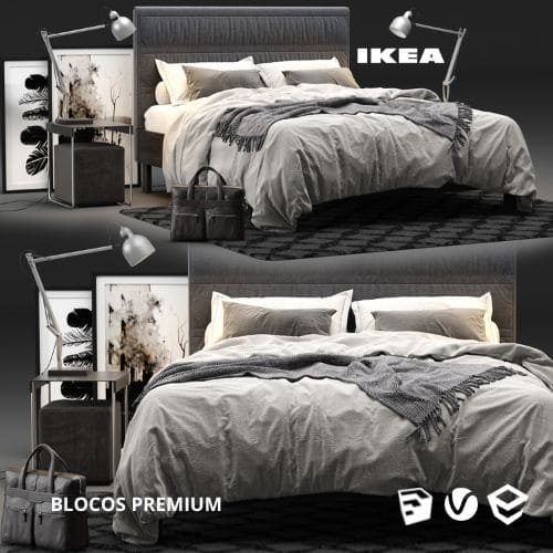 BLOCO 3D SOFA IKEA SKETCHUP