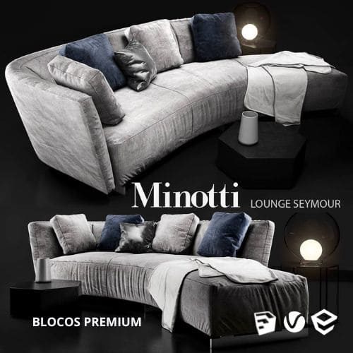 BLOCO 3D SOFÁ SKETCHUP